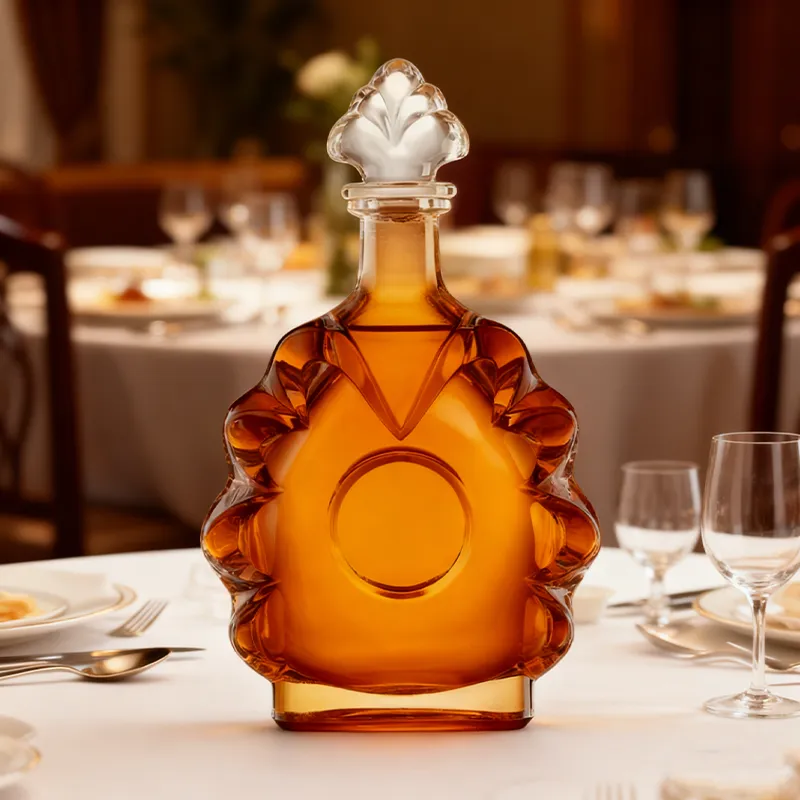 Spirit Containers 750ml Flower Shaped Liquor Bottles Wholesale Luxury Spirit Containers ...