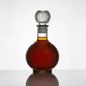 1000ml 圆球菱纹洋酒瓶 (1)