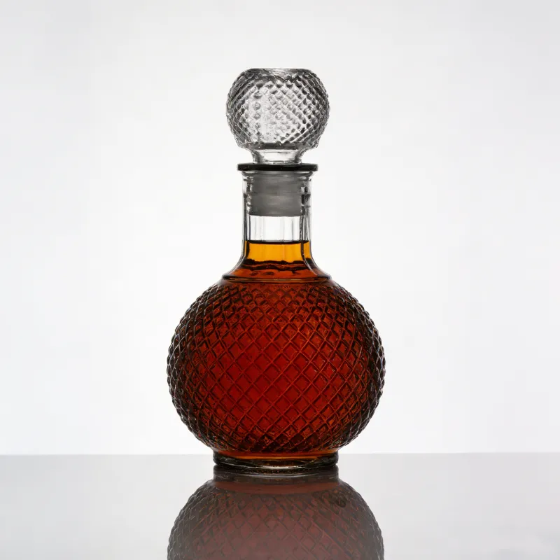 1000ml 圆球菱纹洋酒瓶 (1)