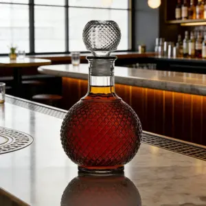 1000ml 圆球菱纹洋酒瓶 (4)