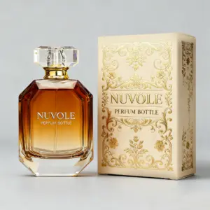 48-琥珀色透明渐变八边形方瓶子 司润(1)