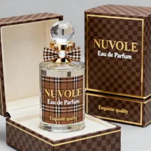 51-透明圆柱格纹贴纸蝴蝶结瓶 司润(1)