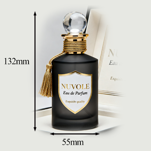 52-透明圆柱格纹贴纸流苏瓶 司润(7)