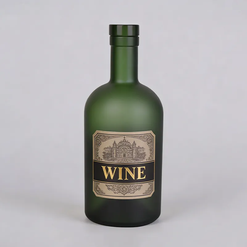 750ml 蒙砂深绿葡萄酒瓶 (1)